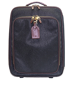 Small Scotchgrain Rolling Suitcase, Canvas, Black, 030789C, P+K, 2*